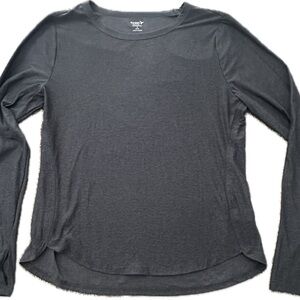 Old Navy Women’s Long Sleeve Top Gray Size Medium Lightweight Stretch